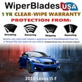 thumbnail image 2 of 2010 Lexus IS F Beam Wiper Blades Wipers w/1yr Warranty (Set of 2), 2 of 5