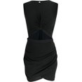 thumbnail image 2 of LAICAIW Robe Portefeuille Torsadée pour Femmes Robe Aguichant à Encolure Ajourée Sans Manches Mini Taille Fine Boîte de Nuit Fête, 2 of 4