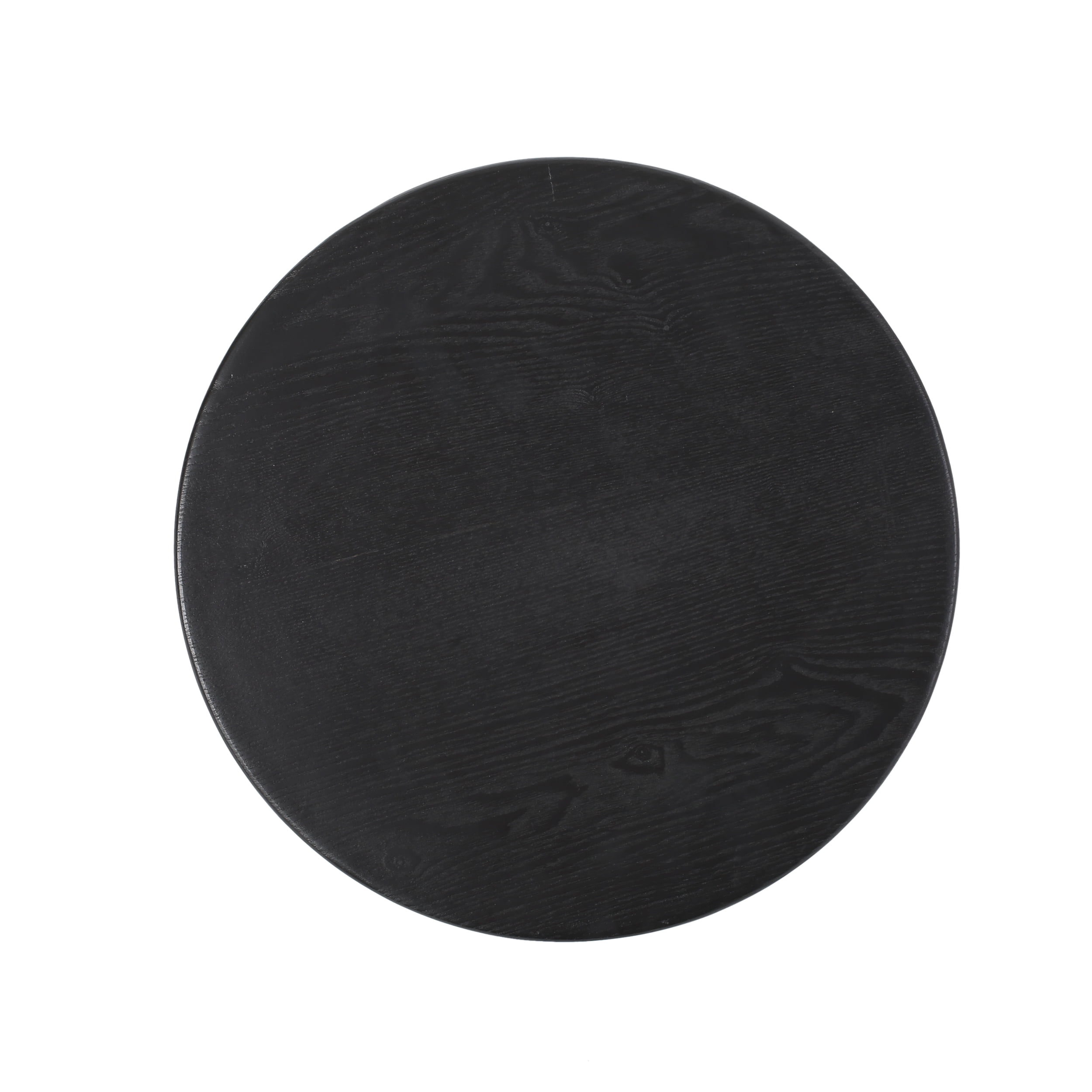 Noble House Salome Modern Industrial Faux Wood Overlay Swiveling Counter Stool, Set of 2, Black
