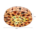thumbnail image 3 of Miumaeov 20 inch Tiffany Style Flush Mount Ceiling Light Vintage Stained Glass Ceiling Lamp Decor Fixture for Living Room Restaurant Hotel, 3 of 13