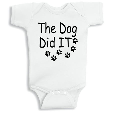 

Lil Shirts The Dog Did It Baby Bodysuit (6-12 Months)