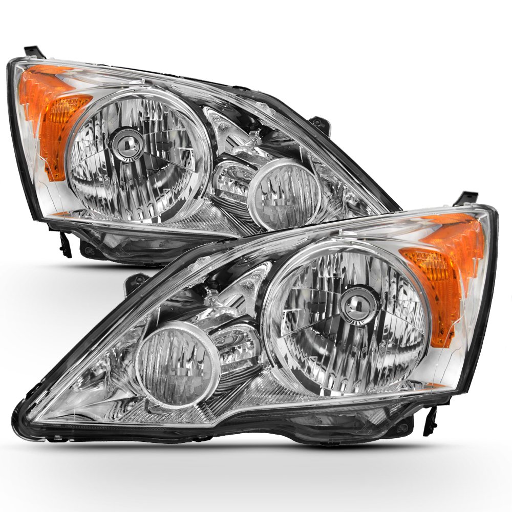 Fits 2007-2011 Honda CR-V Chrome Headlights Lamps unlimited