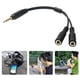thumbnail image 1 of Cable Divisor Adaptador de cable divisor Y de audio estéreo de 35 mm macho a 2 hembra para Audífonos Mic, 1 of 9