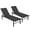 Black*2, variant on SUNCROWN Aluminum Outdoor Chaise Lounge Chair - 5-Position Adjustable Recliner with Full Flat Tanning Mode, Portable Design for Poolside, Patio, Deck, Backyard, Lawn & Beach, 1 Piece-Brown