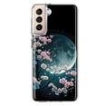 thumbnail image 1 of MUNDAZE Samsung Galaxy S22 Shockproof Clear Hybrid Protective Phone Case Kawaii Manga Pink Cherry Blossom Full Moon Cover, 1 of 5