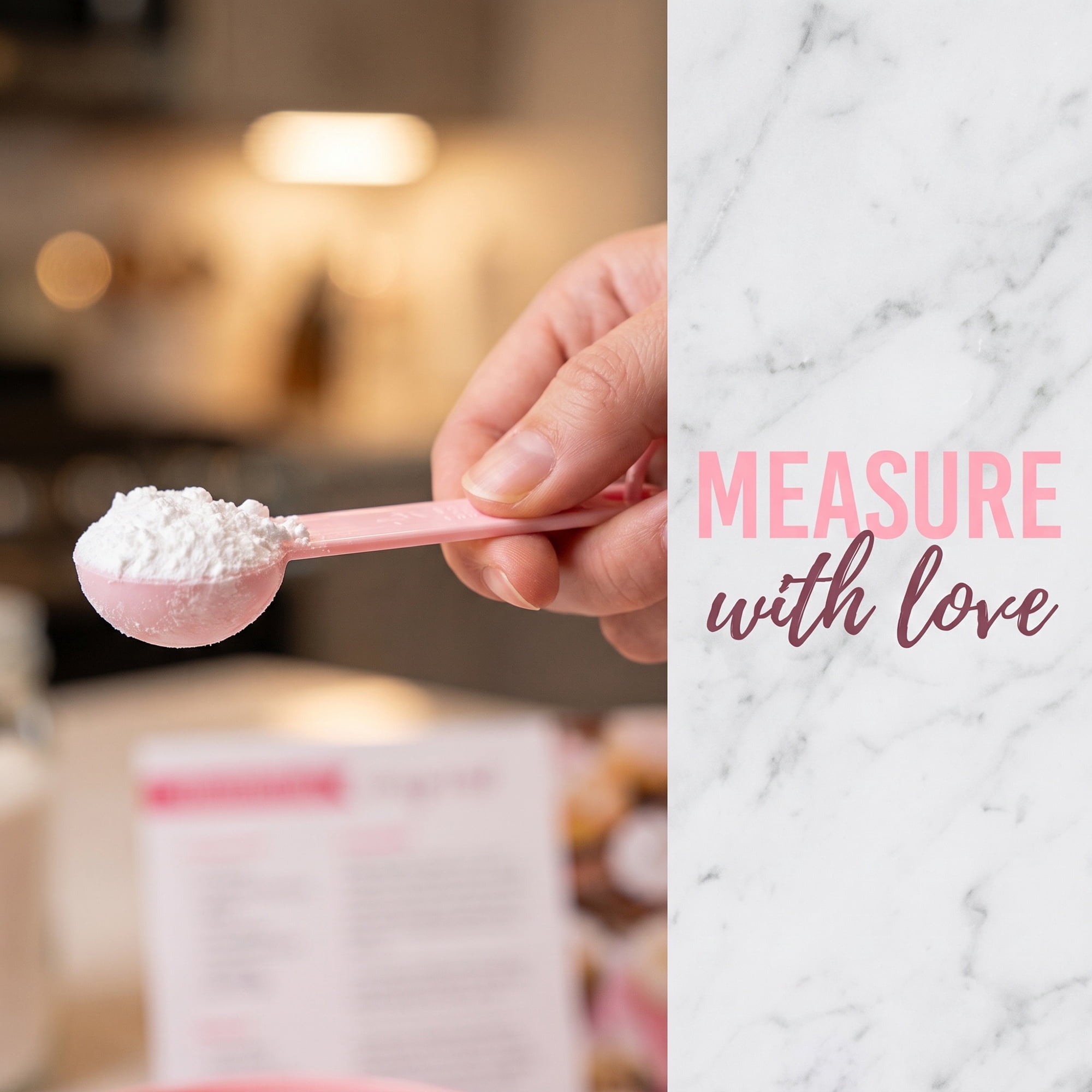 Unique Bargains Plastic Measuring Cups Spoons Set with Clear Markings Pink 10Pcs