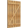 thumbnail image 2 of 34 3/4"W x 49"H TimberCraft Six 5 3/8" Boards Spaced Board-n-Batten Shutters w/Z-Bar, Rough Sawn Western Red Cedar (Per Pair), 2 of 13