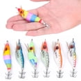 thumbnail image 4 of Cebo de camarón señuelo de camarón anzuelos de calamar de 10 cm señuelo de pesca de camarón madera artificial 6 piezas para viajes pesca agua dulce agua salada ANGGREK Otros, 4 of 8