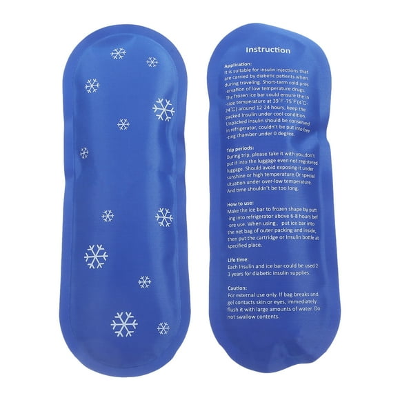 bolsas térmicas portátiles para insulina con bolsas de hielo reutilizables para almacenar medicamentos. Estuche de viaje pequeño con aislamiento térmico.
