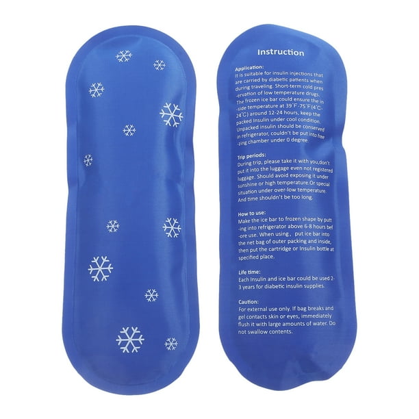 bolsas térmicas portátiles para insulina con bolsas de hielo reutilizables para almacenar medicamentos. Estuche de viaje pequeño con aislamiento térmico.