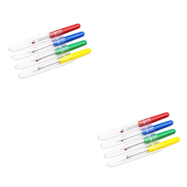 Cateissary Paquete de 4 DIY Seam Craft Stitch Unpicker bordado dobladillos hilo quitar eliminación punto de cruz accesorio suministros de costura Pequeña 2piezas Cateissary CBP083626