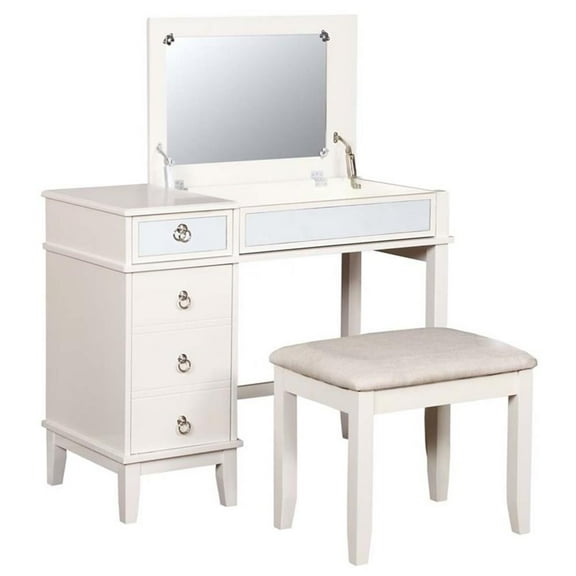 Riverbay Furniture 2 Piece Bedroom Vanity Set in White