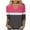Hot Pink, variant on JIUKE 3/4 Sleeve Shirts for Women Casual V Neck Tunic Top Color Block Loose Fitted Comfy Tees