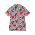 thumbnail image 5 of Hawaiian Shirts for Women Basic Collared Tee Shirt Coconut Palm Hawaii Style Tunic Blouses Button Down Short Sleeve Blouses Summer Beach Shirt Tropical Shirts Loose Flowy Cardigan, 5 of 6