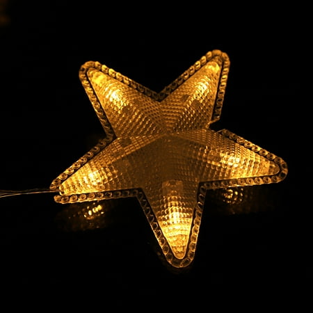 Starlight Curtain Ashata LED Curtain Star String Fairy Light Wedding Party Christmas Decor Warm White US Plug 110V, String Light, Star String Light ()