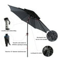 thumbnail image 2 of C-Hopetree 9 ft Double Top Outdoor Patio Market Table Umbrella with Tilt, Black, 2 of 7