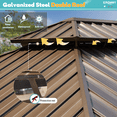 thumbnail image 6 of EROMMY 12'x20' Gazebo Hardtop, Galvanized Steel Double Roof Metal Gazebo with Aluminum Frame, Permanent Outdoor Pavilion with Curtain and Netting for Patio, Lawn and Garden, 6 of 7