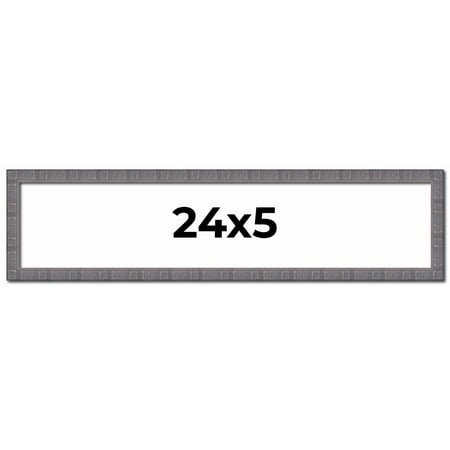 24x5 Frame Slate Blue Distressed Rustic Solid Wood Picture Frame | 0.75 Inch Moulding Width |