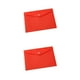 thumbnail image 2 of Cateissary Organizador de carpetas transparente impermeable de 10 piezas para documentos almacenamiento portátil transparente elegante Rojo sólido 18 A4 2piezas, 2 of 6