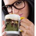 thumbnail image 2 of 3dRose, Racehorses at Longchamp by Edgar Degas, 11oz Two-Tone Yellow Mug, 2 of 7