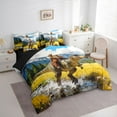 thumbnail image 3 of Feelyou Western Cowboy Bedding Comforter Set 7pcs, Wildlife Dinosaur King Bedding Sets, 3 of 8
