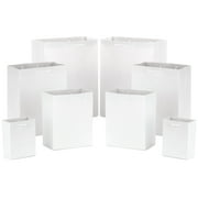 Hallmark White Gift Bag Bundle in Assorted Sizes (Pack of 8 - 2 Small 5", 2 Medium 8", 2 Large 11", 2 Extra Large 14")