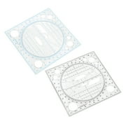 2pcs Multi-Functional Templates with Geometric Drawing Rulers for Precise Art, Drafting, and Design Projects