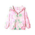 thumbnail image 2 of SGFCWSX Girls Lightweight Jacket Full Zip Kids Coat Cute Print Outdoor Jackets Pink Size 3 Years, 2 of 3