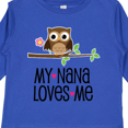 thumbnail image 4 of Inktastic My Nana Loves Me Owl Girls Long Sleeve Toddler T-Shirt, 4 of 5