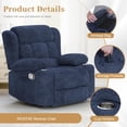 thumbnail image 5 of ODUMDUM Oversized Recliner Chair for Adults, Manual Wide Seat Fabric Recliner Sofa with Cup Holders, Single Lazy Boy Sofa Seat for Living Room, RV, Blue, 5 of 9