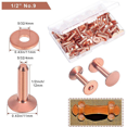 thumbnail image 1 of Unbranded Copper Rivets and Burrs for Leather (100 Sets), 1 of 5
