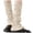 Beige, variant on Warmers For Women Winter Neon Ribbed Leg Socks Outfit Eighty's Party Sports Yoga, B, Khaki