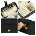 thumbnail image 3 of Unique Bargains 1pc Mini Elegant Square Jewelry Box for Travel Black, 3 of 6