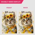 thumbnail image 4 of Hello Sunshine Watercolor Cute cat Sunflowers Spring Garden Flag Vertical Double Sided Spring Summer Garden Flag Seasonal Rustic Yard Lawn Outdoor Decor 12.5x18" style 2, 4 of 4