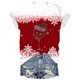 thumbnail image 1 of Blusas de Manga Corta para las Mujeres Causal Cuello en V Camiseta Sólida, Blusas de Verano de las Mujeres para el Hogar Y Diario, 1 of 3