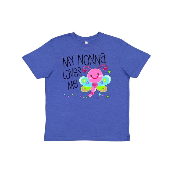 Inktastic My Nonna Loves Me- cute dragonfly Youth T-Shirt