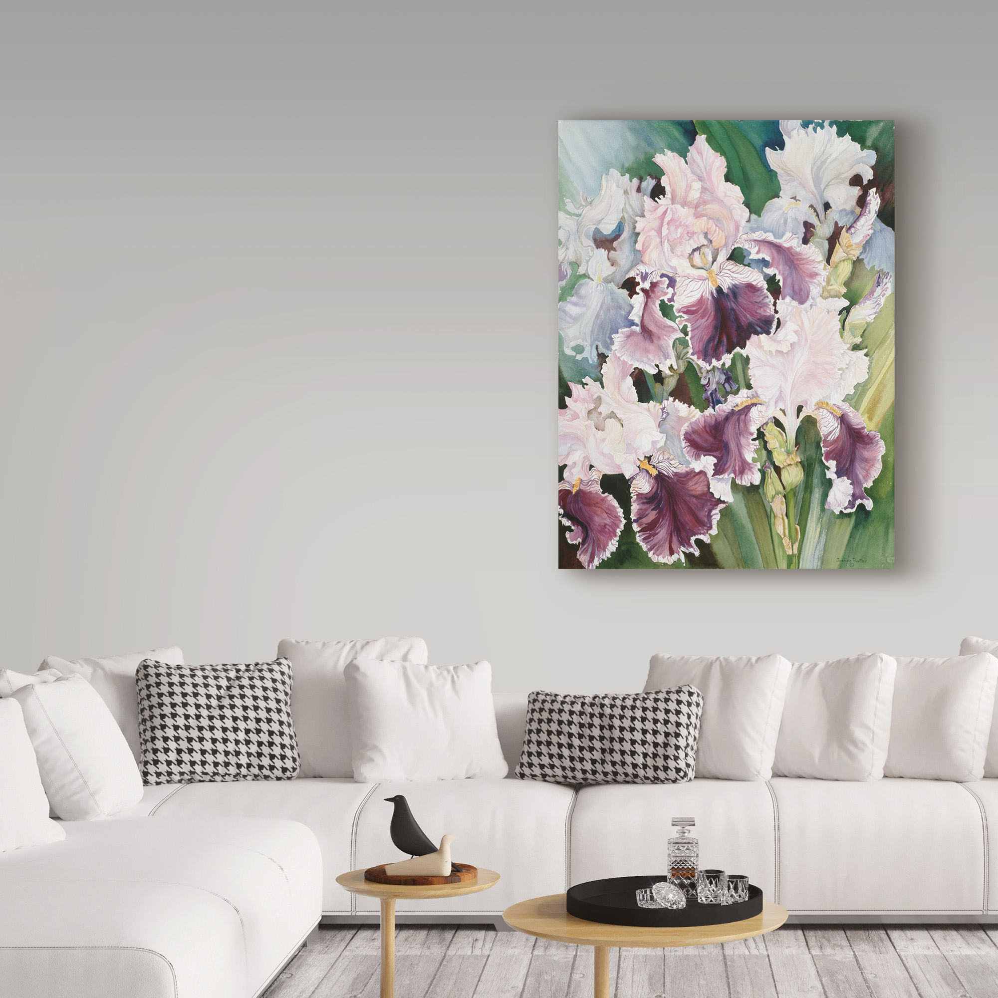 Trademark Fine Art 'Ruffled Burgundy Iris' Canvas Art by Joanne Porter