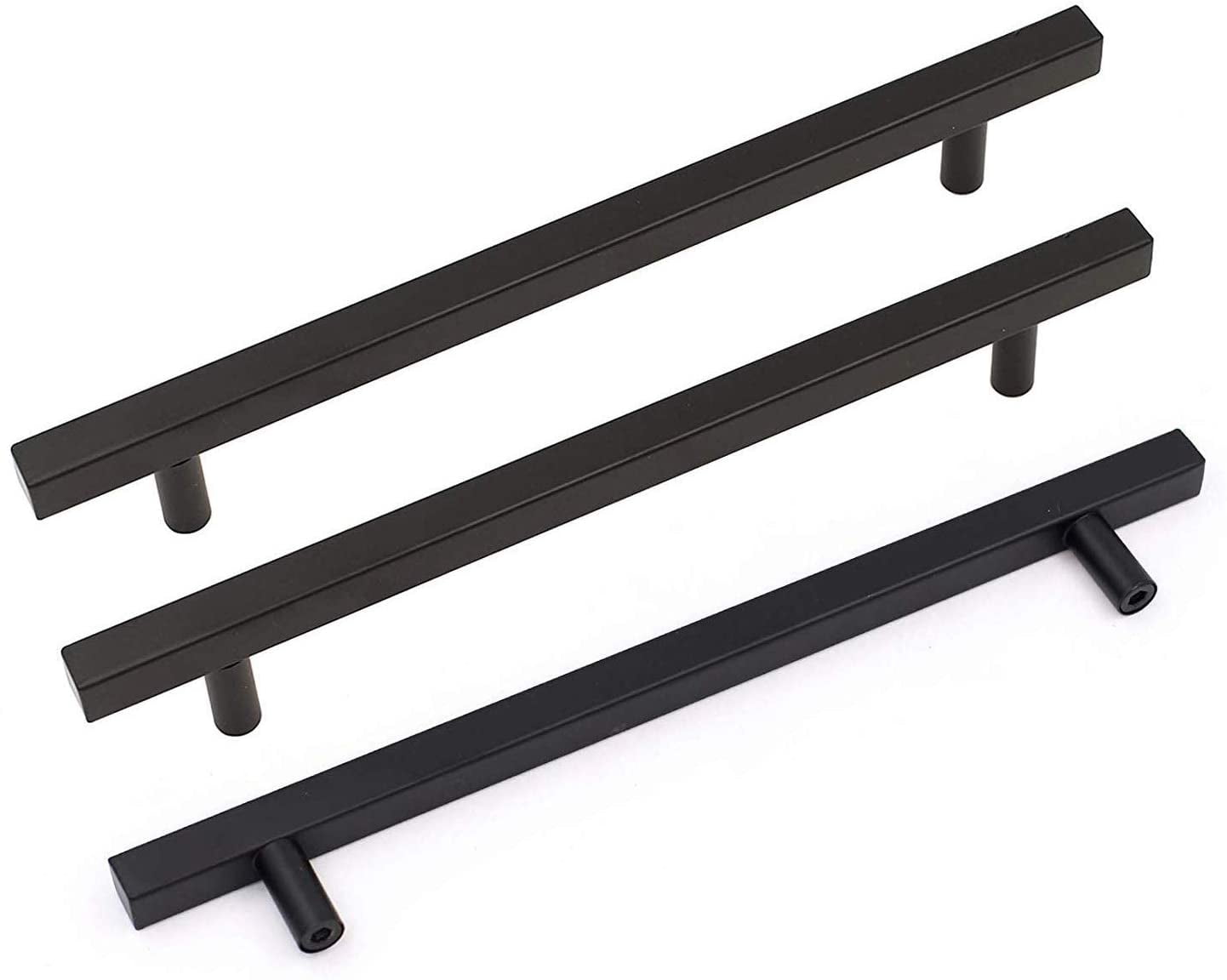 Goldenwarm 10 Pack Matte Black Kitchen Pulls 71/2in Drawer Pulls