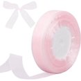thumbnail image 1 of Cinta de organza transparente de 50 yardas x 7/8 pulgadas, cinta de gasa rosa, adorno para fiestas, invitaciones de boda, coronas, envolturas, manualidades, ribete de malla, 1 of 9