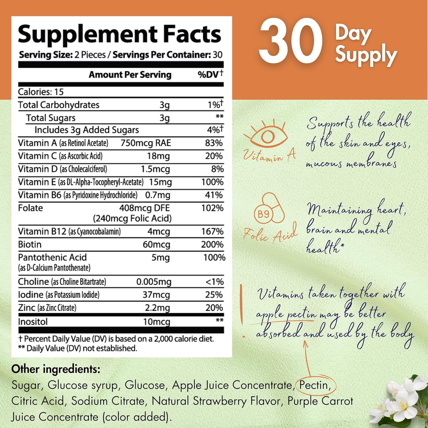 Healblend Multivitamin Gummies for Adults – Vitamin A, B, C, D, E, Zinc & Biotin – Immune & Energy Support – Vegan, 60 Gummies (2-Pack)
