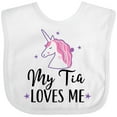 thumbnail image 3 of Inktastic My Tia Loves Me Unicorn Girls Baby Bib, 3 of 4