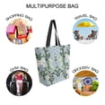 thumbnail image 7 of FORMRS Womens Canvas Tote Bag with Zipper Inner Pocket Shoulder Handbag, Blue Blossom, 7 of 7