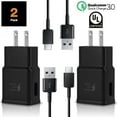 thumbnail image 6 of OEM [2Pack] Fast Charger Compatible with Samsung Galaxy A11/A15/A51/A71/5G/71s 5G UW 15W Adaptive Certified USB Type-C 5Gbps Data 4FT Charging Cable (BLACK), 6 of 6