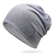 thumbnail image 4 of Gris claro Mujeres Hombres Gorro con estilo Gorro fino Hip-hop Suave elástico Slouchy Skull Cap Nuevo, 4 of 5