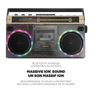 ION Audio Retro Glow Black / Gold - Translucent Bluetooth Cassette Boombox