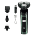 thumbnail image 1 of Electric Shaver LCD Digital Display Three-Head Floating Rechargeable Smart Waterproof Shaver Type-C Charge Green, 1 of 8