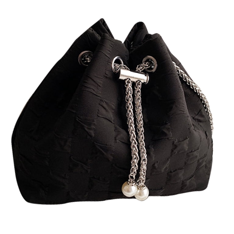 Elegant Black Drawstring Women\'s Bag St. John | Bags | Elegant Black Drawstring Womens Bag | Poshmark main image 2