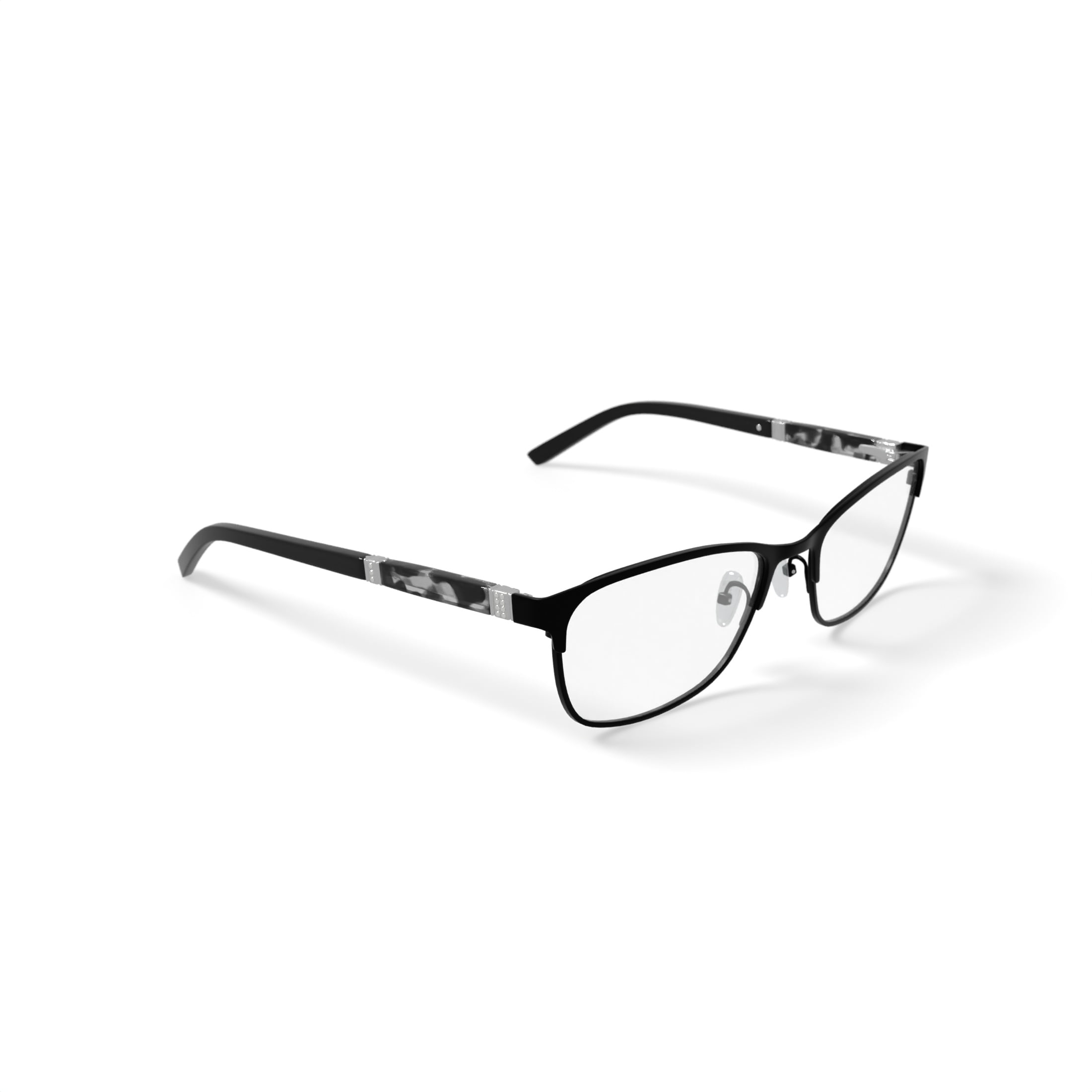 Walmart Women's 0413 Square Prescription Eyeglasses with Case, Black