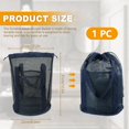 thumbnail image 2 of Roucerlin Portable Mesh Shower Caddy for Dorm Room Essentials, Hanging Bathroom Shower Tote Bag with Drawstring Side Pockets, Quick Dry Mesh Toiletry Bath Bag for Swimming Gym Beach Travel (Dark Blue), 2 of 7