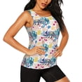 thumbnail image 2 of Gukieu Colorful Chameleons Print Women's Quick-drying Fitness Vest, Round Neck Sleeveless Fitness T-shirt, Suitable for Yoga, Sports-X-Large, 2 of 7